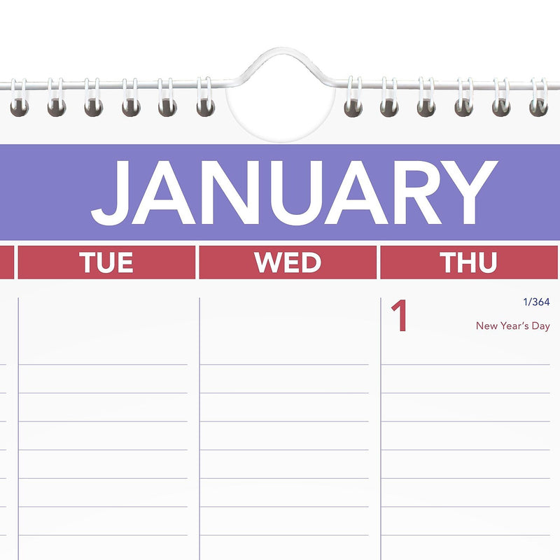 2026 AT-A-GLANCE 17" x 12" Monthly Dry Erase Wall Calendar, White/Purple (PMLM02-28-26)