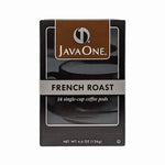 JavaOne French Roast Coffee Soft Pods, Dark Roast, 84/Carton (JTC30806CT)