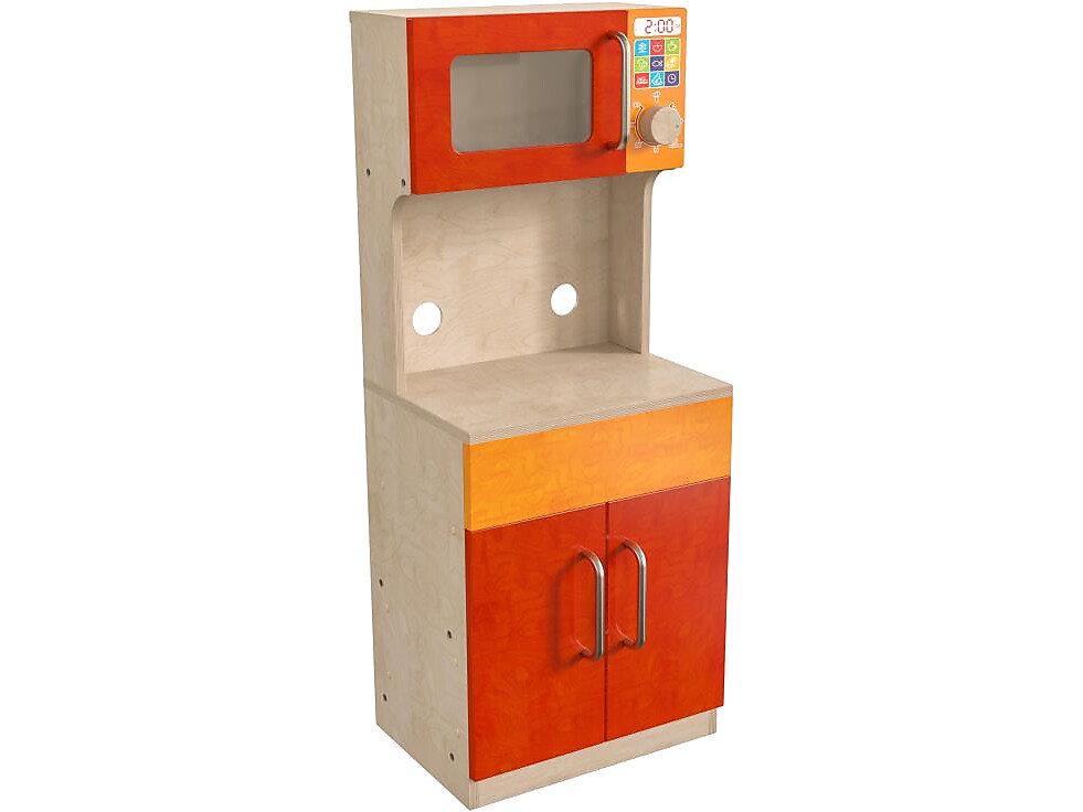 Flash Furniture Bright Beginnings Children's Kitchen Cabinet with Microwave (MK-ME10292-GG)