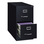 Alera Commercial 2-Drawer Vertical File Cabinet, Letter Size, Lockable, 28.37"H x 15"W x 26.5"D, Black (HVF152629BL)