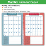 2025-2026 Global Printed Products White Brick 5.5" x 8.5" Academic Weekly & Monthly Planner,  Paper Cover