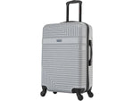 InUSA Resilience 24" Hardside Suitcase, 4-Wheeled Spinner, TSA Checkpoint Friendly, Silver (IURES00M-SIL)