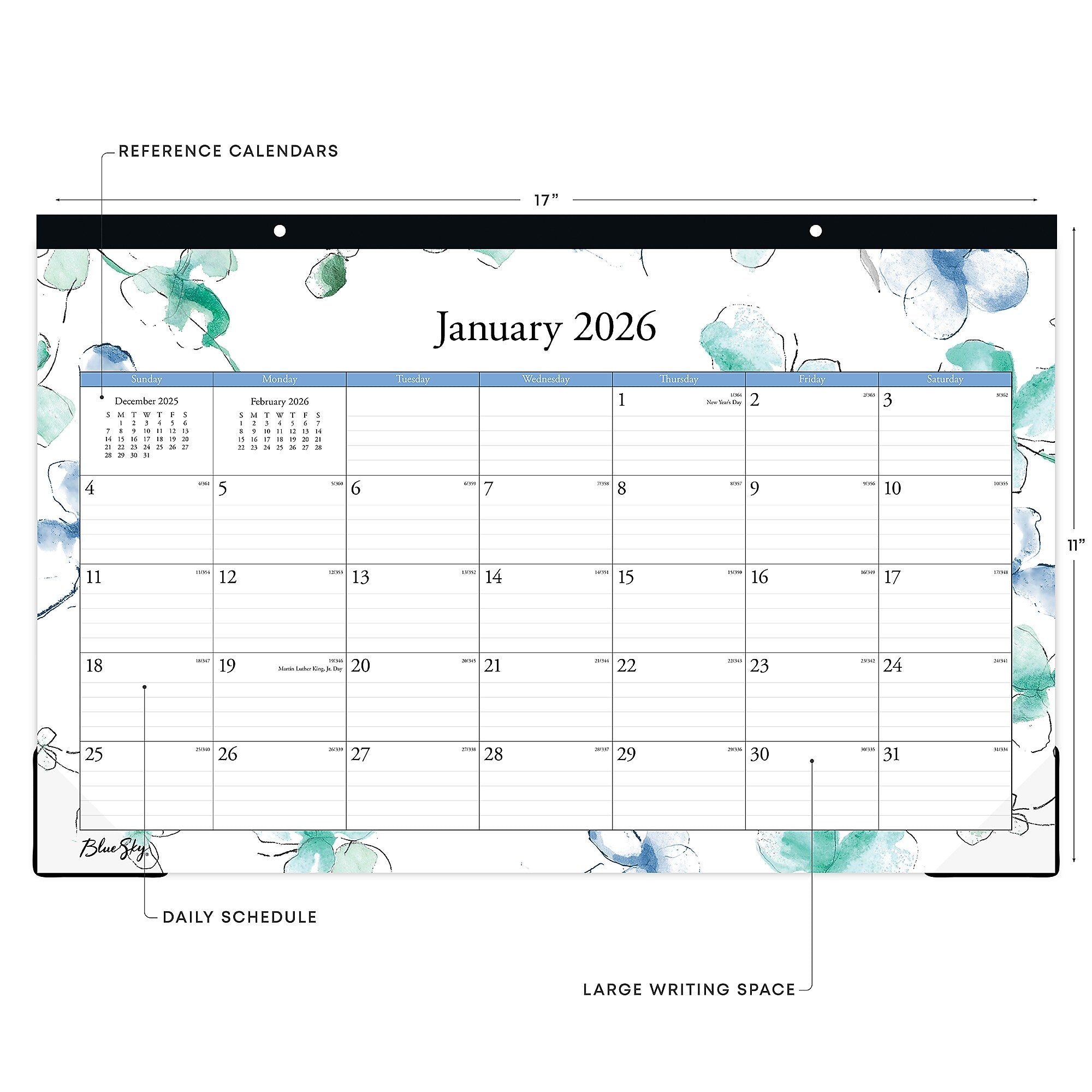 2026 Blue Sky Lindley 17" x 11" Monthly Desk Calendar (100024-26)