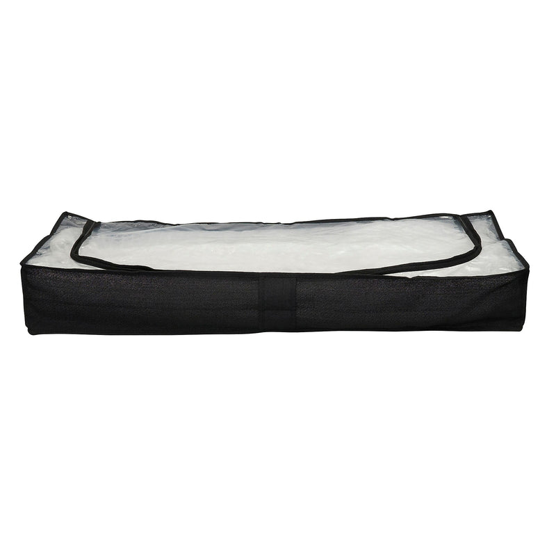 Household Essentials Under bed Storage Bag, Black with Clear PEVA Top (7609-1)