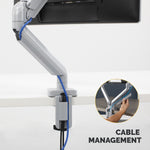Fellowes Platinum Series Adjustable Monitor Arm, Up to 40" Monitor, Silver (8056401)