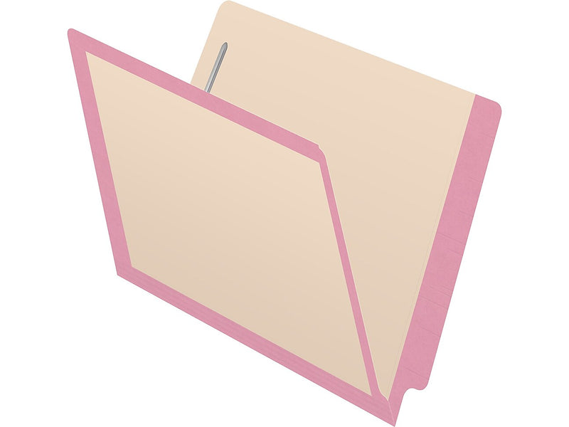 Medical Arts Press Reinforced End Tab File Folder, Straight-Cut, Letter Size, Manila/Violet, 50/Box (S-09473-PRP)