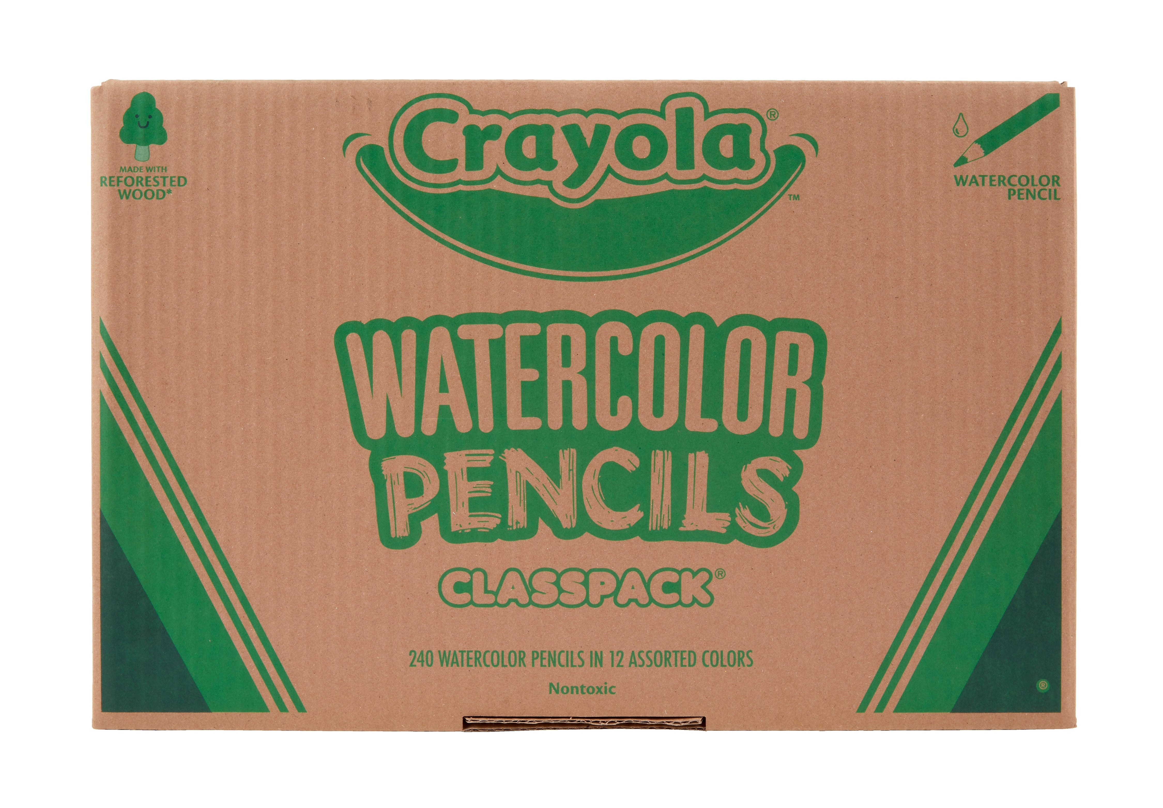 Crayola Watercolor Pencils 12-Color Classpack, 240/Pack (68-7507)