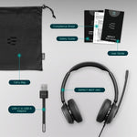 EPOS Impact 860T Active Noise Canceling Stereo Headset, USB-C, MT Certified (1001177)