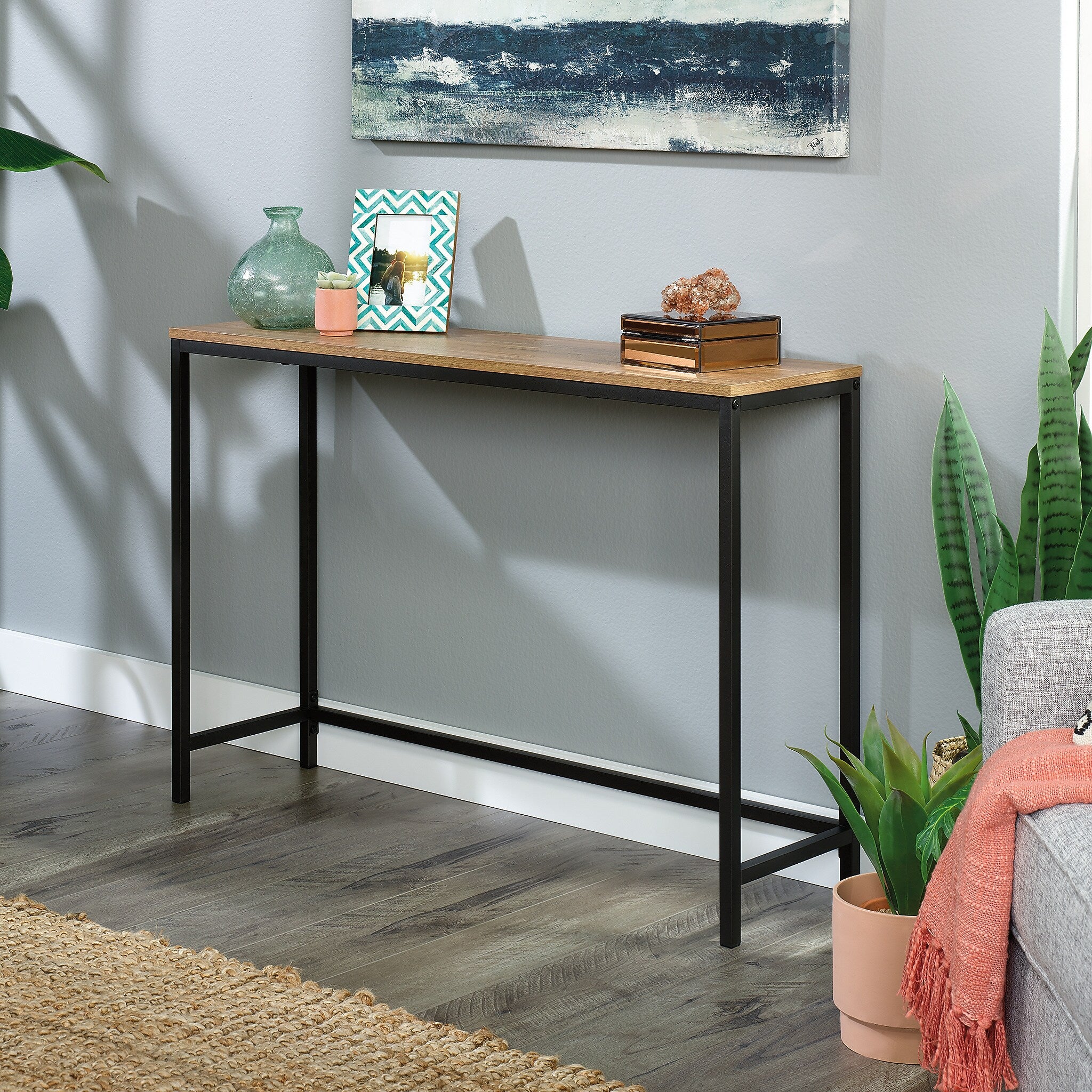 Sauder North Avenue 41"W x 11"D Console Table, Sindoori Mango (428196)