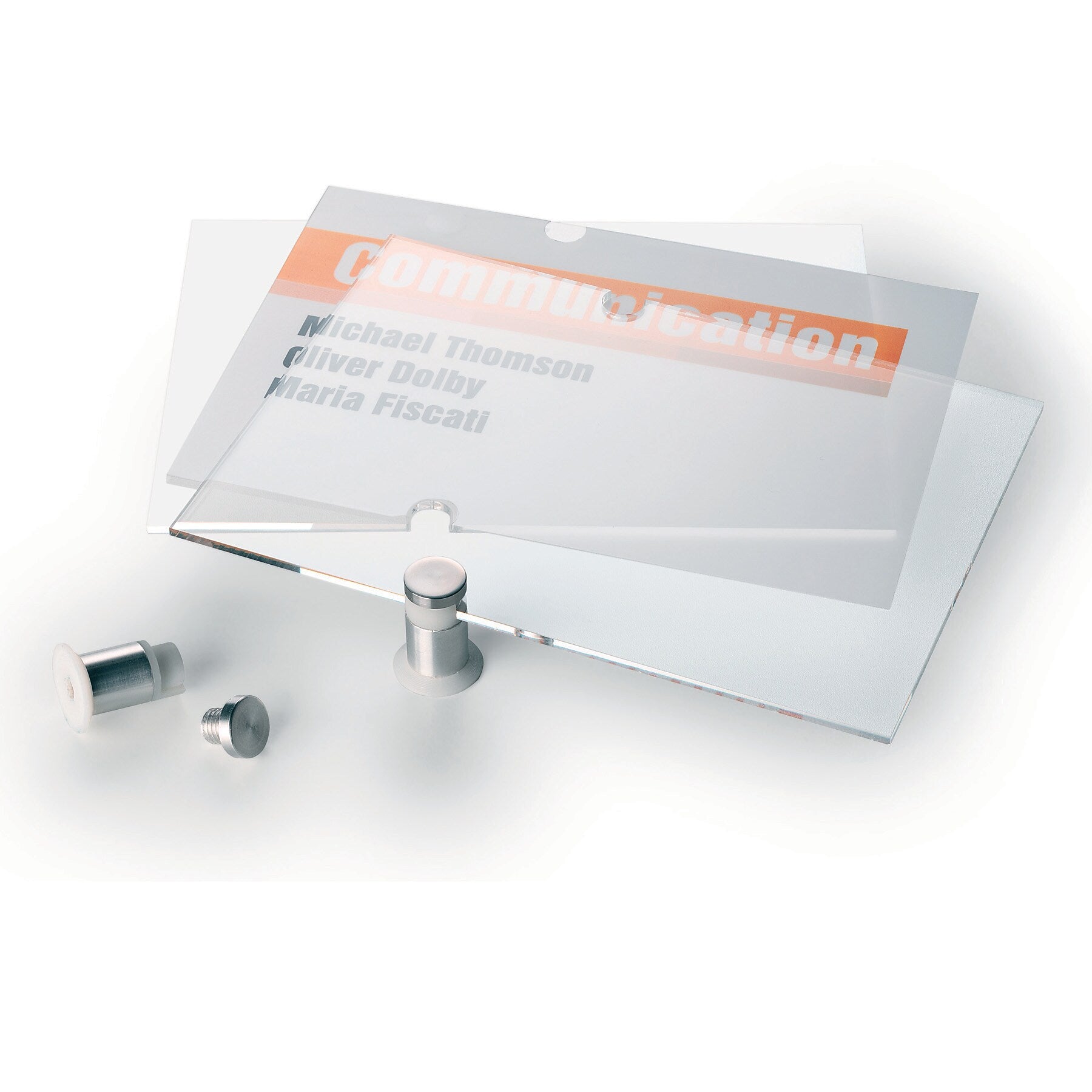 Durable CRYSTAL SIGN Document Holder, 5.875" x 4.125", Wall Mounted, Top/Bottom Loading, Transparent (482119)
