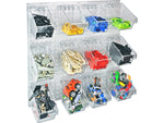 Azar 24" x 24" Pegboard 12-Bucket Wall Accessory Organizer Set, Clear, Each (700685)
