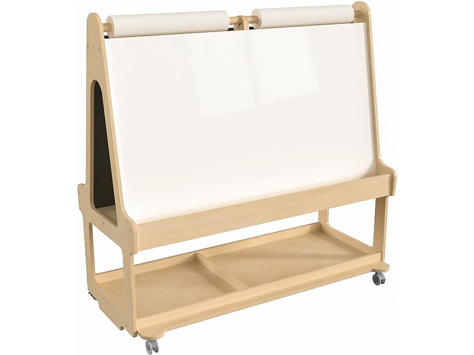 Flash Furniture Bright Beginnings 4-Person Art Station, 48", Natural Birch Plywood (MK-ME16621-GG)