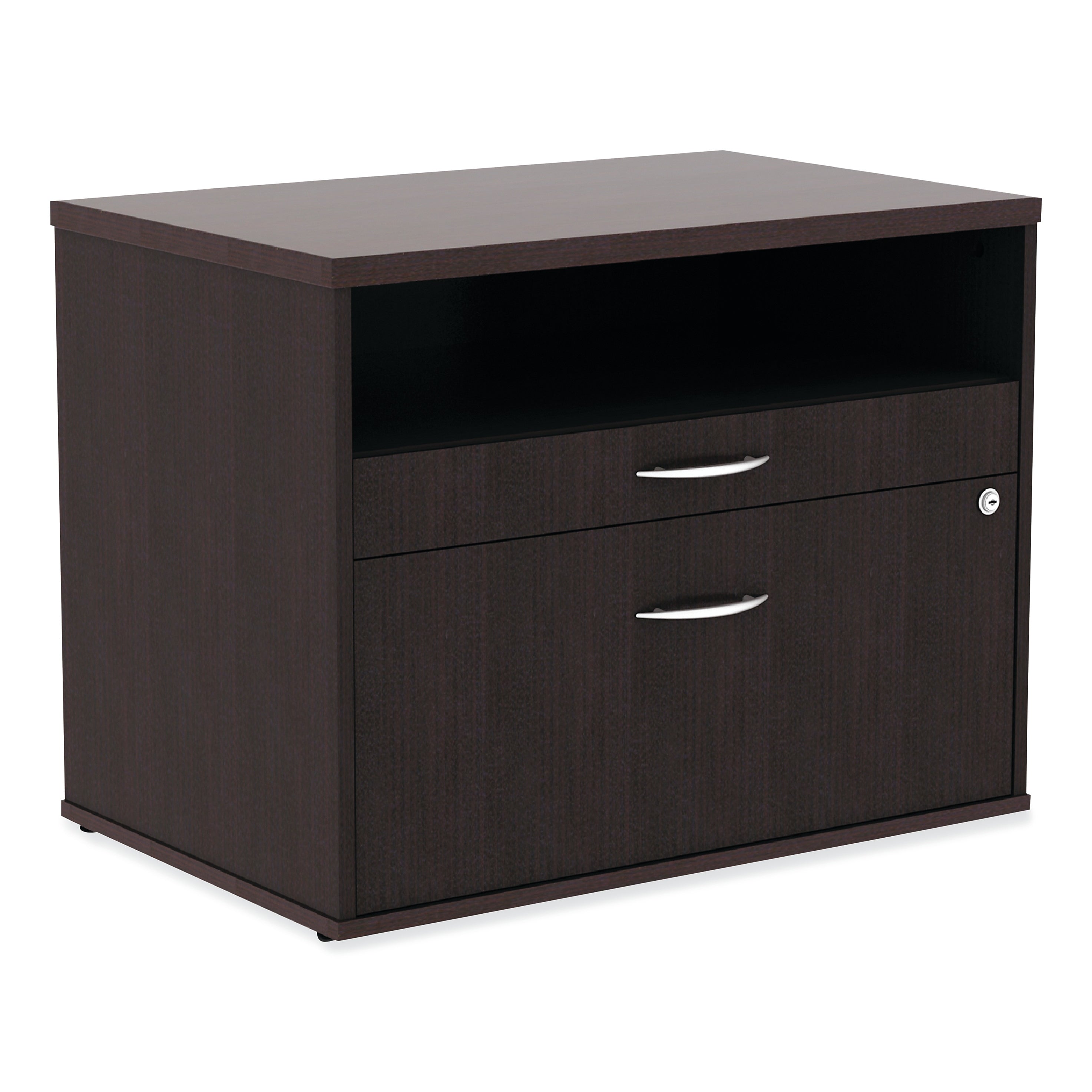 Alera®,  Open Office Series Low File Cabinet Credenza, 29 1/2 x 19 1/8 x 22 7/8, Espresso