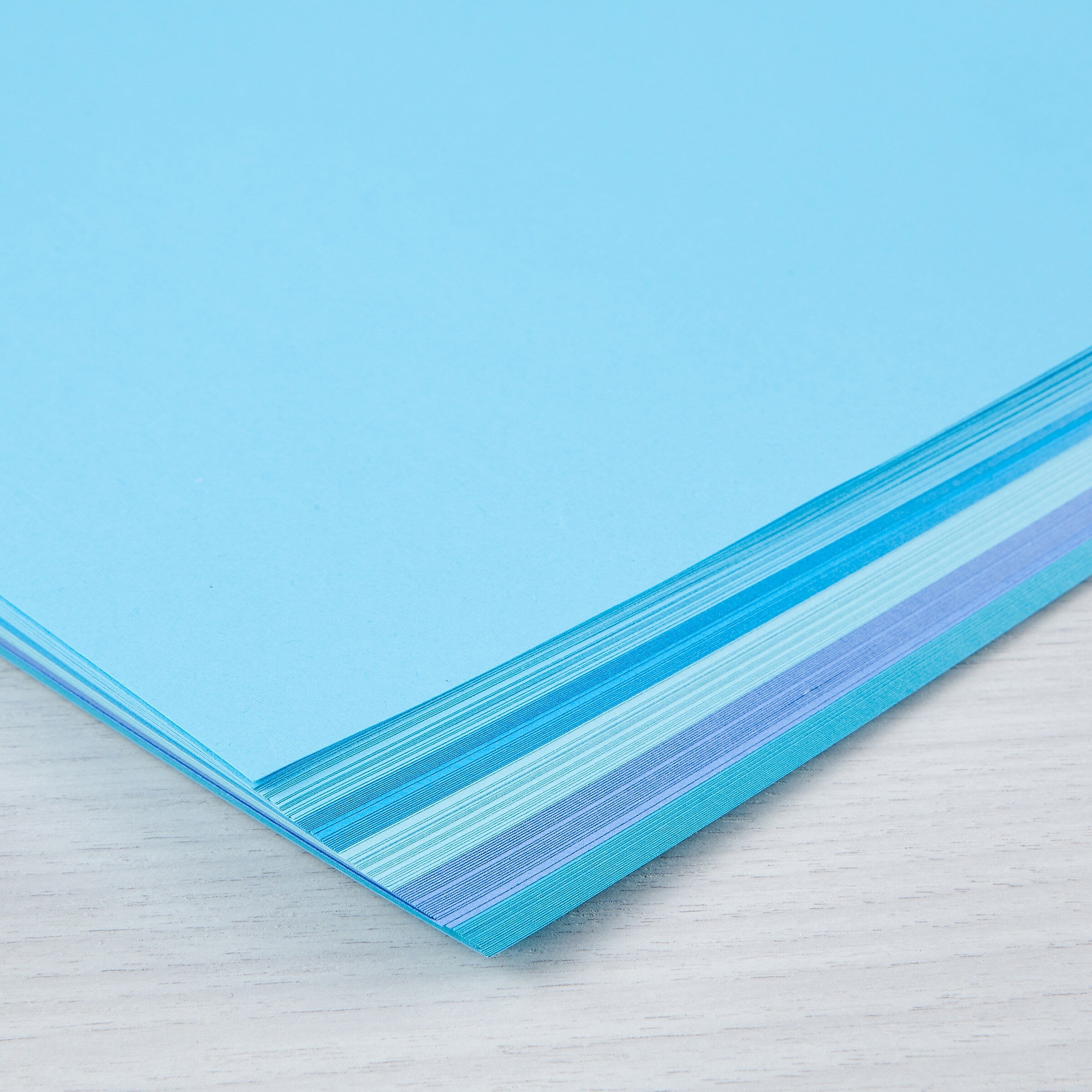 Astrobrights Colored Paper, 24 lbs., 8.5" x 11", Assorted Galactic Blues, 100 Sheets/Ream (91529)