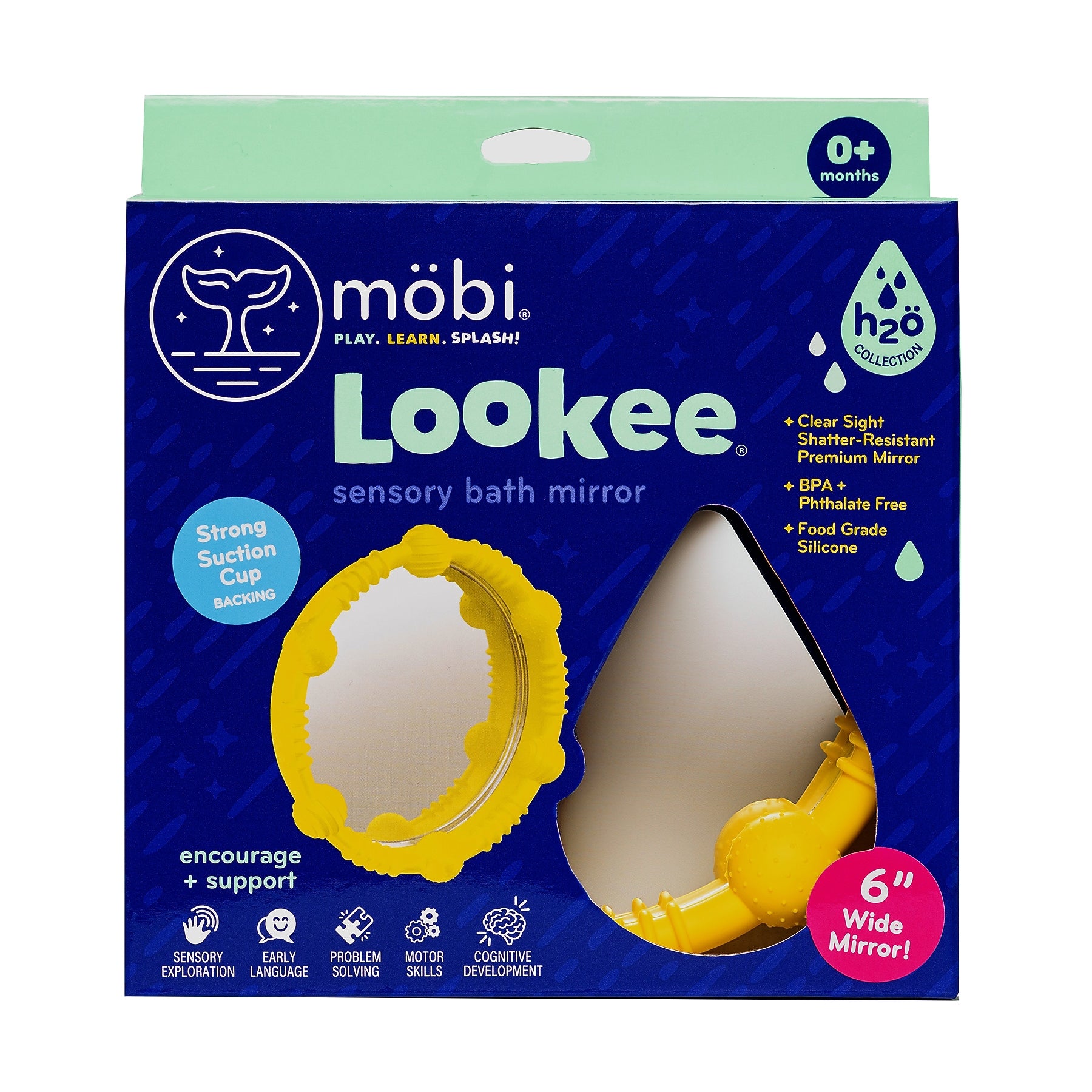 Mobi Lookee Sensory Bath Mirror, Yellow (MGMLOOK1)