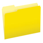 Pendaflex Recycled File Folder, 1/3-Cut Tab, Assorted, Letter Size, Yellow, 100/Box (4210 1/3 YEL)