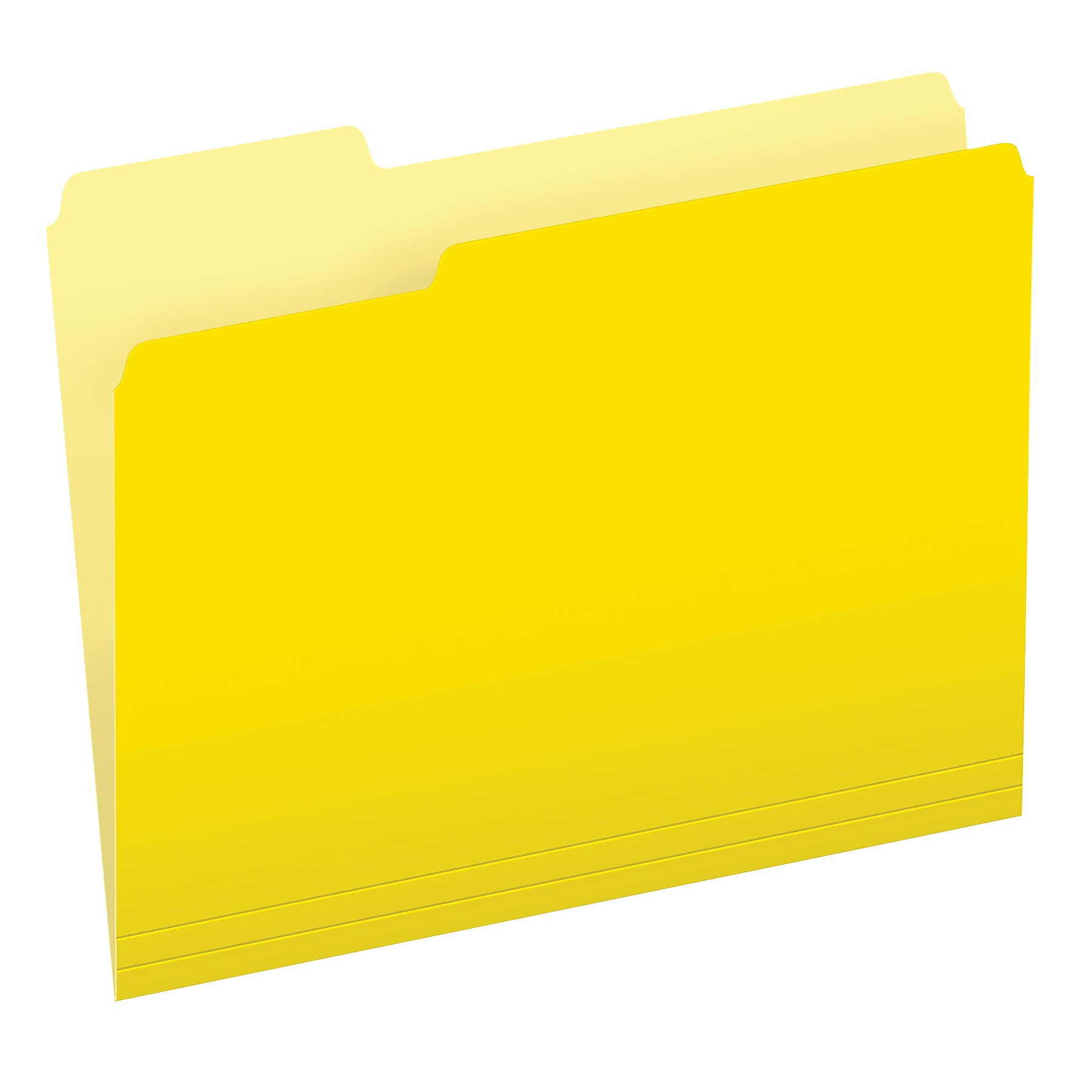 Pendaflex Recycled File Folder, 1/3-Cut Tab, Assorted, Letter Size, Yellow, 100/Box (4210 1/3 YEL)