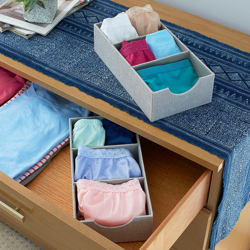 Household Essentials Organizer Tray, 3 Compartments, 2/Pack (7474-1)