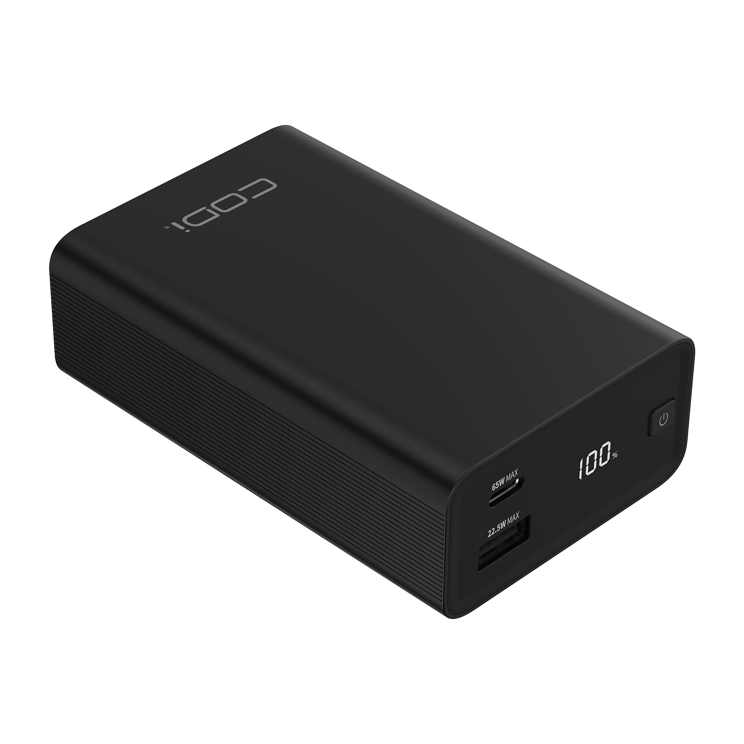 CODi USB-A/USB-C Power Bank, 65W, 20000 mAh, Black (PB020-CA)