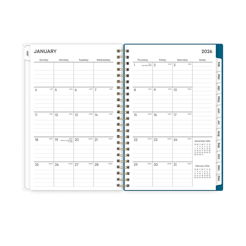 2026 Blue Sky Bakah 5" x 8"  Weekly & Monthly Planner, Plastic Cover, Multicolored (137260-26)