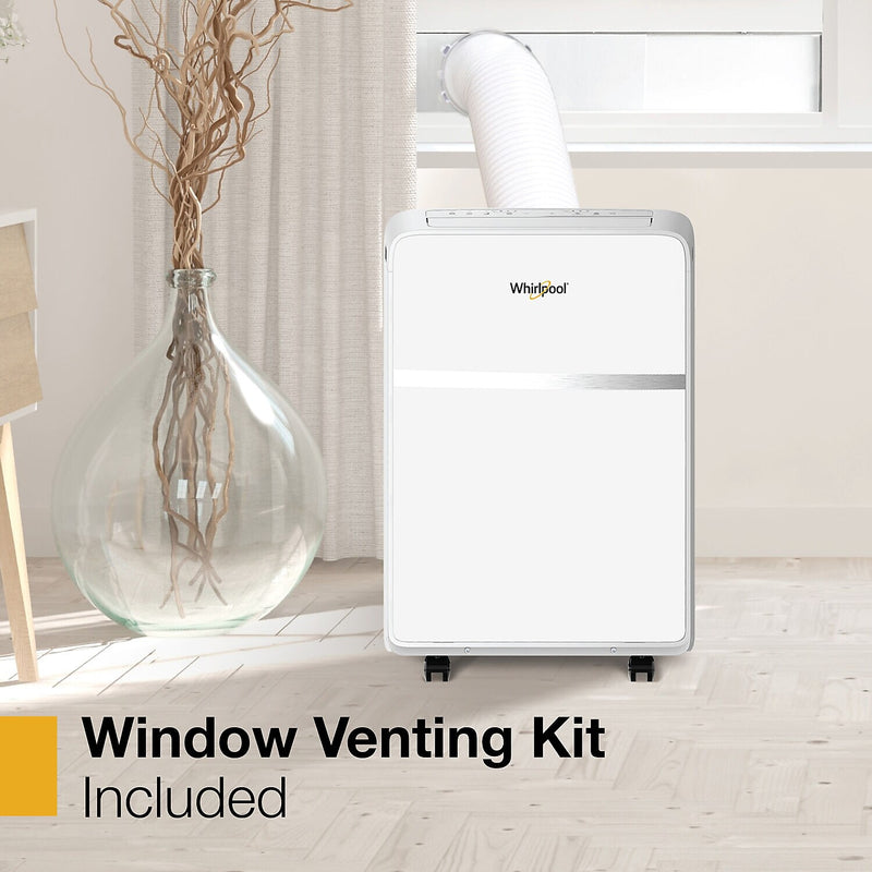 Whirlpool 115-Volt 8000 BTU (5500 BTU DOE) Portable Air Conditioner with Remote, White (WHAP081BWC)