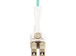 StarTech 8m (26.2ft) LC to LC (UPC) Duplex OM4 Multimode Fiber Optic Cable with Push-Pull Tabs, 50/125, Aqua (450FBLCLC8PP)
