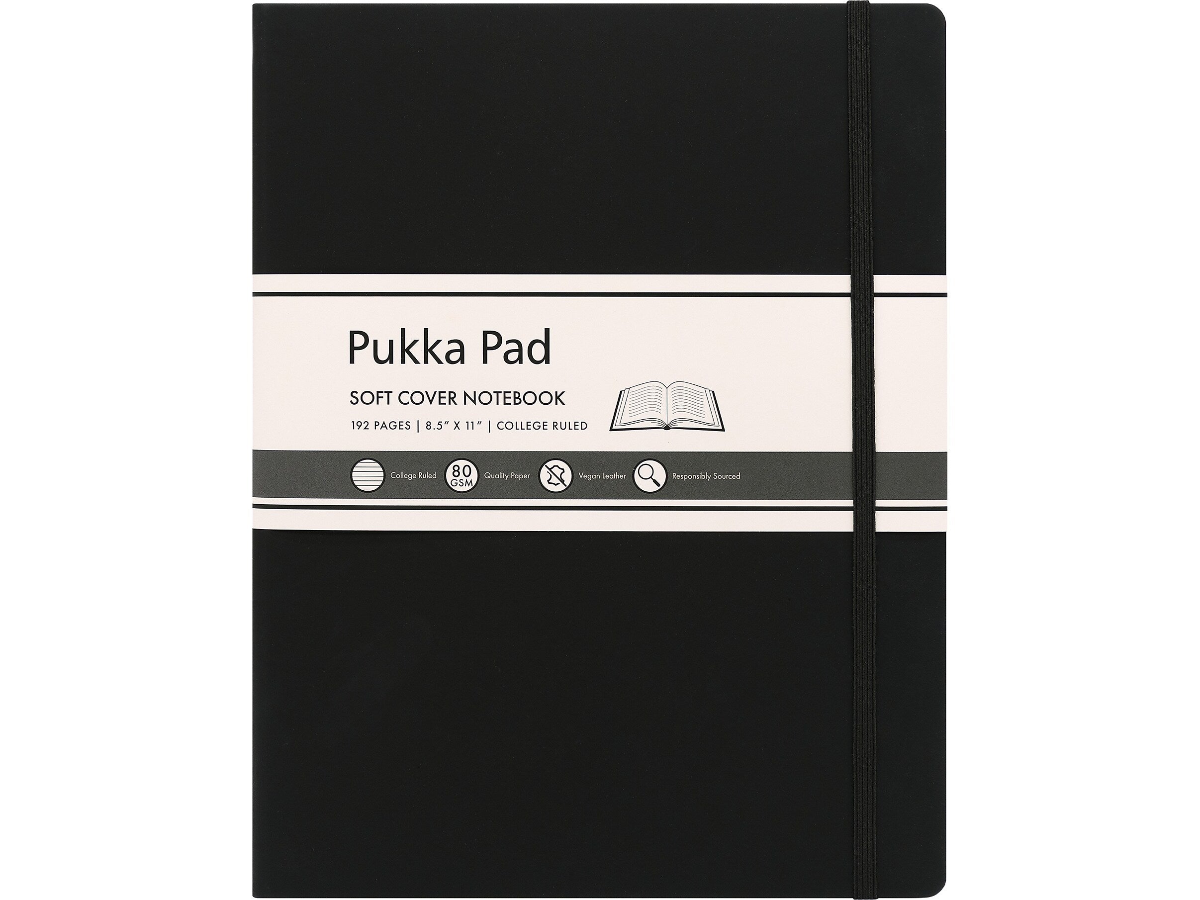 Pukka Pad Professional Notebooks, 8.5" x 11", College Ruled, 96 Sheets, Black (9942-SIG)