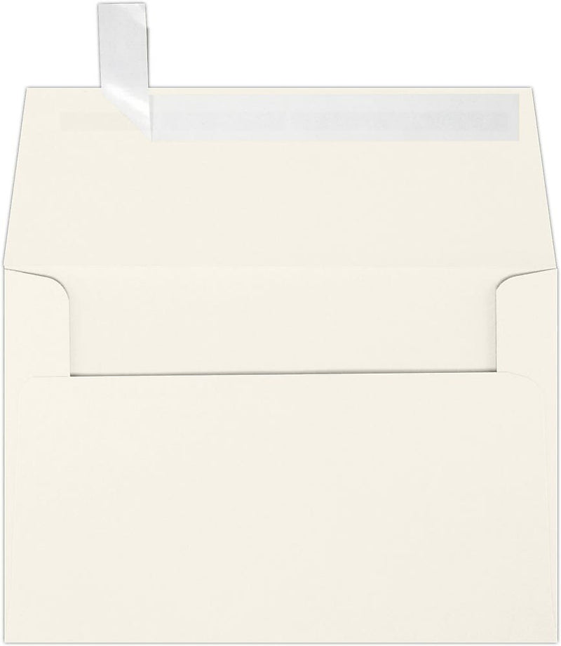 JAM Paper Self Seal Invitation Envelope 4 1/4" x 6 1/4", Natural, 50/Pack (4872-NPC-50)