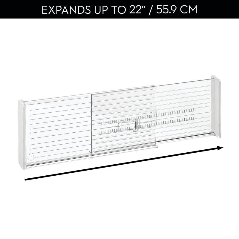 iDESIGN Expandable 8-Piece Plastic Drawer Dividers, Clear (29075M8)