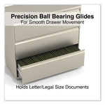 Alera 3-Drawer Lateral File Cabinet, Letter/Legal Size, Lockable, 40.25"H x 42"W x 18.63"D, Putty (ALEHLF4241PY)