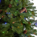 Nearly Natural 10-ft Fraser Fir Artificial Christmas Tree with 780 Multicolor LED Lights and 2327 Bendable Branches (T3265)