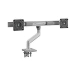 Humanscale M8.1 Adjustable Dual Monitor Arm, Up to 28" Monitors, Silver (M82CGS)