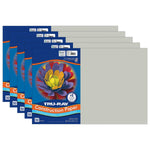Tru-Ray 12" x 18" Construction Paper, Gray, 50 Sheets/Pack, 5 Packs/Bundle (PAC103059-5)