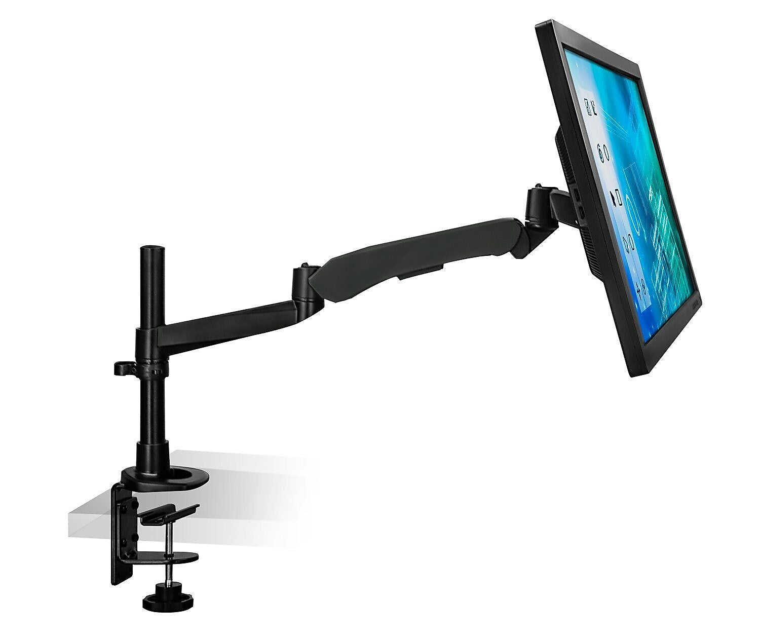 Mount-It! Modular Desk Mount Adjustable Monitor Mount, Up to 30" Monitors, Black (MI-35111B)