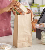 Ross & Wallace Paper Bags, 8# Size, Extra-Heavy-Duty, 60# Basis Weight, 6" x 3.88" x 12.5", Kraft, 500/Bundle (BAGGX8500)