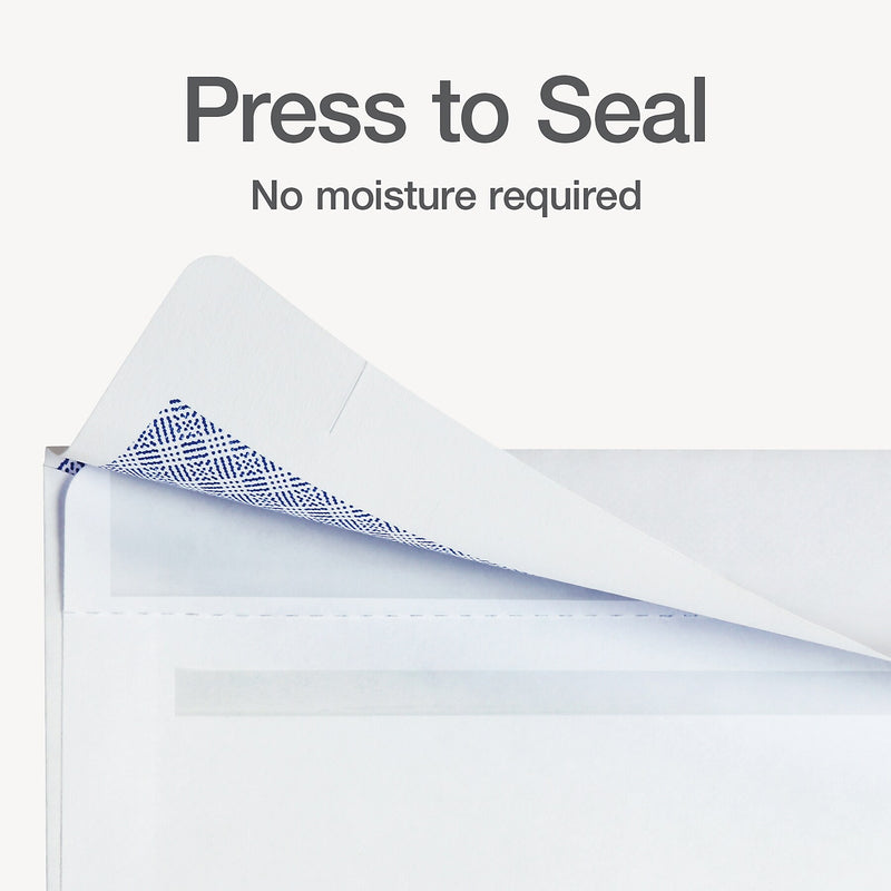 Staples Reveal-N-Seal Security Tinted #9 Double Window Envelopes, 3 7/8" x 8 7/8", White, 500/Box (1017262)
