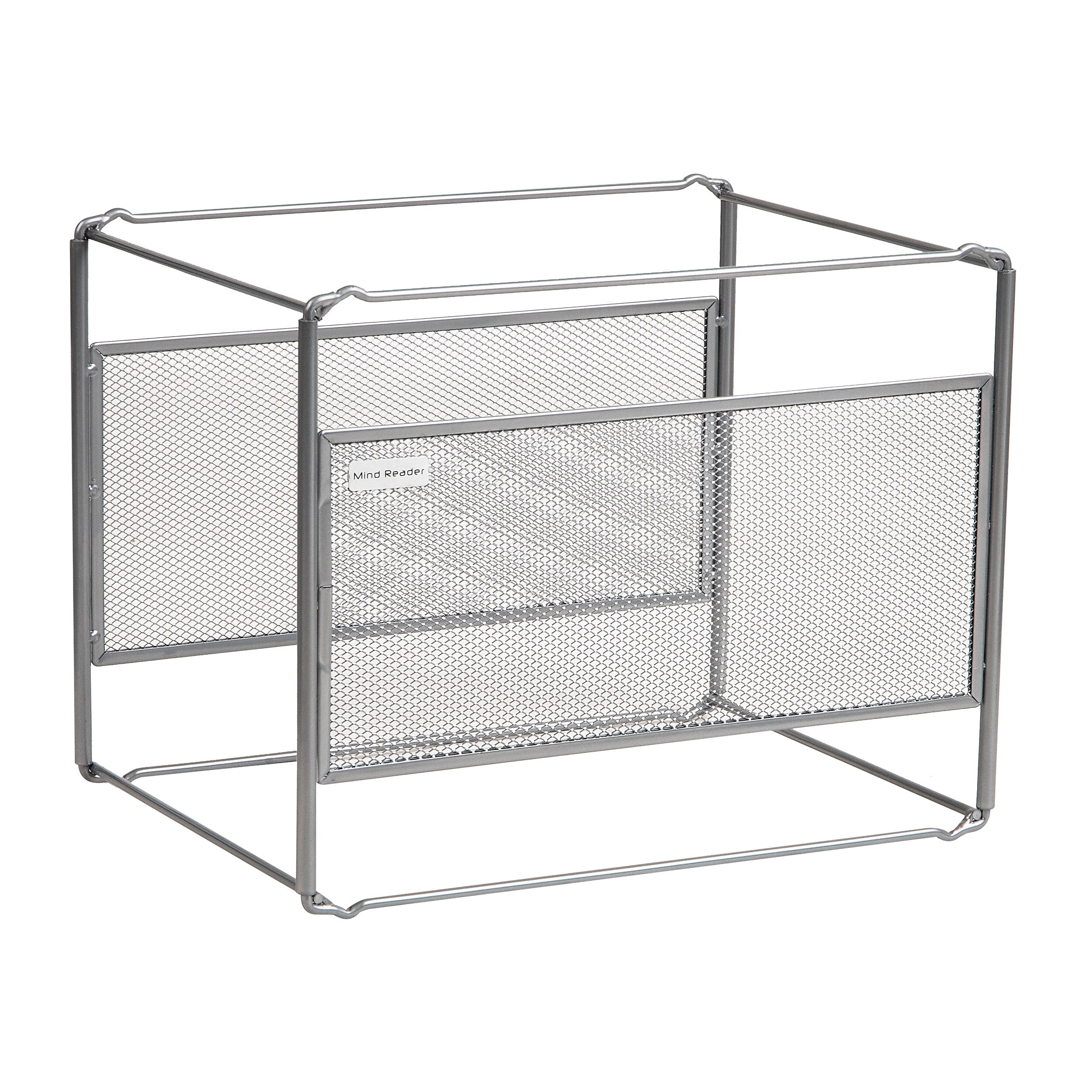 Mind Reader Metal File Organizer, Silver (BOXFILE-SIL)
