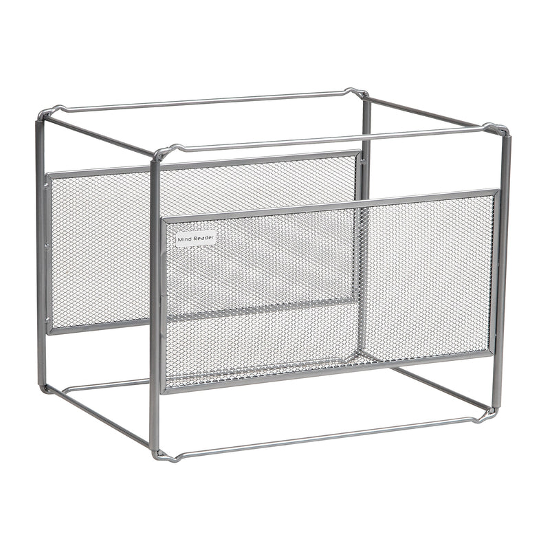 Mind Reader Metal File Organizer, Silver (BOXFILE-SIL)