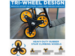 Mount-It! Stair Climber Hand Truck and Dolly, 264 lb. Capacity, Black/Yellow (MI-913)