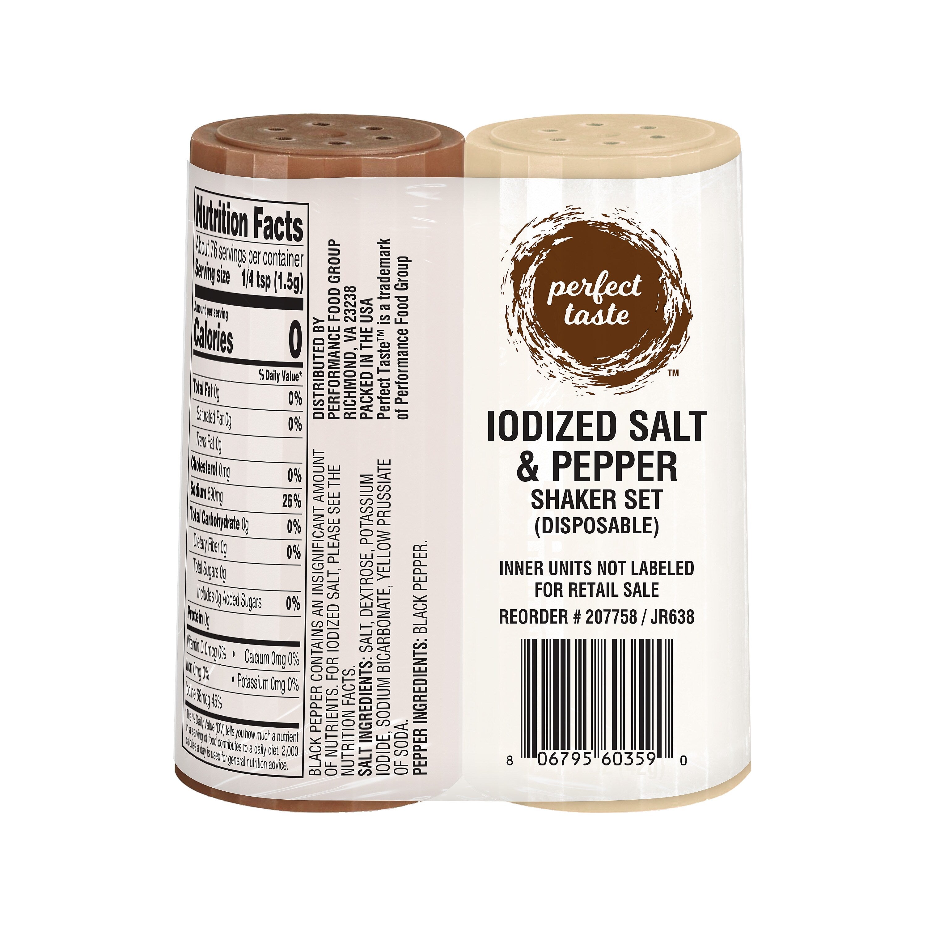 Sugar Foods Salt & Pepper Shakers (SUG60359)