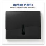Avery Slide and View Expanding File, 6 Sections, Hook/Loop Closure, Letter Size, Black