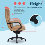 La-Z-Boy Aberdeen Ergonomic Bonded Leather Swivel Executive Chair, Tan (51545-TAN)