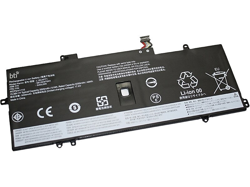 Battery Technology Li-Ion Replacement Battery for Lenovo Laptops, 3325mAh (L18M4P72-BTI)