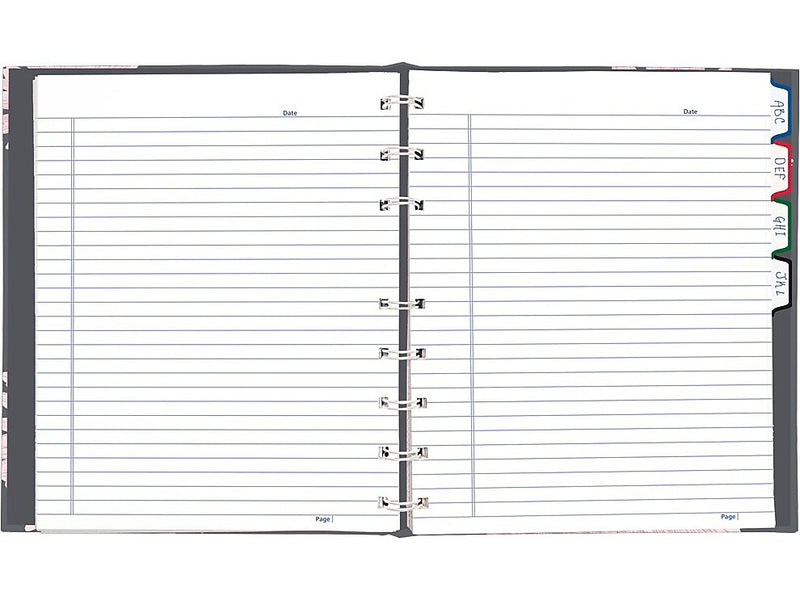 Blueline Pink Daisy NotePro Professional Notebooks, 7.25" x 9.25", College Ruled, 75 Sheets, Gray/Silver (A6016.01)