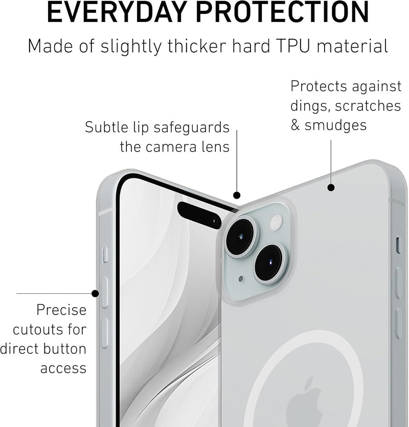 PEEL Magnetic MagSafe Phone Case for iPhone 15 Plus, Clear (I15 PLUS MAGSAFE CLE)