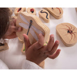 TickiT Wooden Minibeast Blocks, Multicolored, 15/Set (CTU73568)