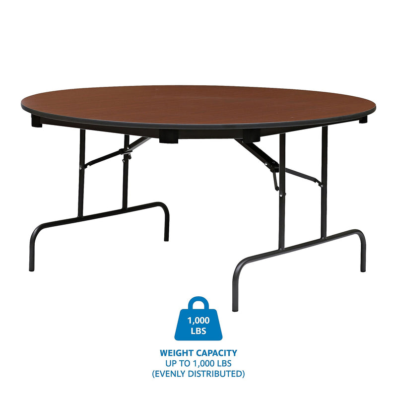 ICEBERG Premium Folding Table, 60"Dia., Mahogany (55264)