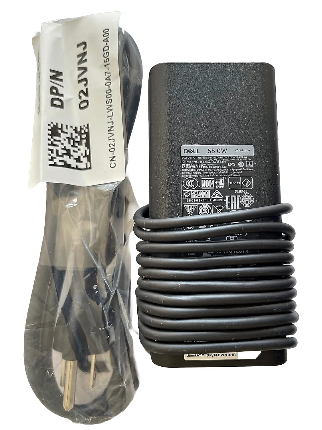 Dell 65W USB-C Laptop Adapter & Charger for Dell Inspiron, Latitude, and Vostro Laptop, Black (0WMDHR)