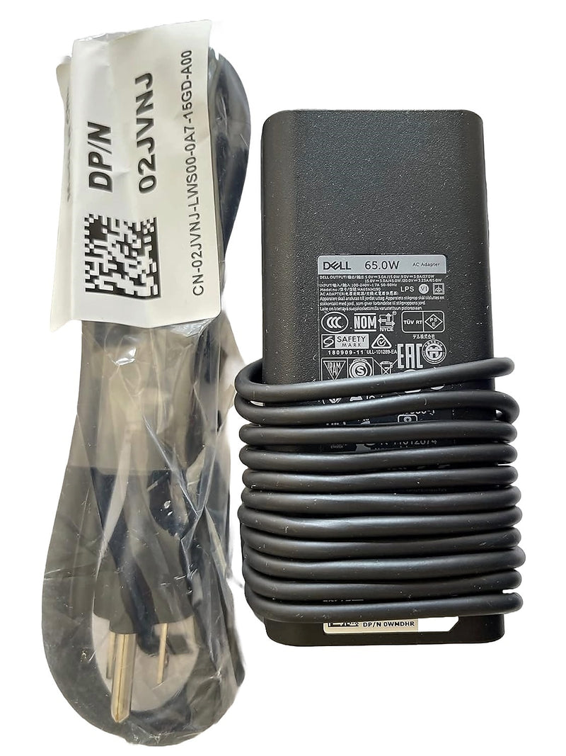 Dell 65W USB-C Laptop Adapter & Charger for Dell Inspiron, Latitude, and Vostro Laptop, Black (0WMDHR)