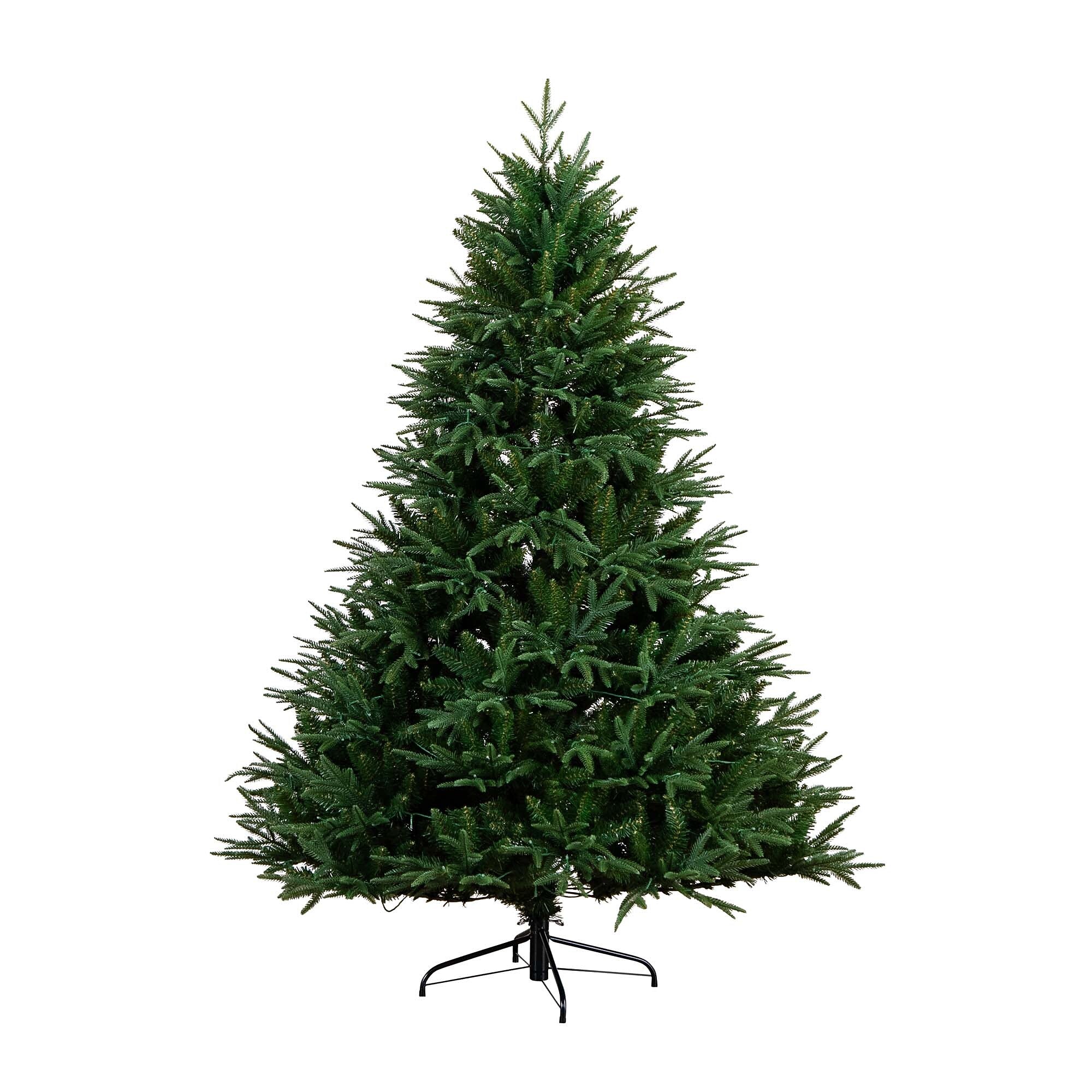 Nearly Natural 6-ft Pre-Lit Artificial Edmonton Fir Light Show Memory Shape Christmas Tree (T4785)